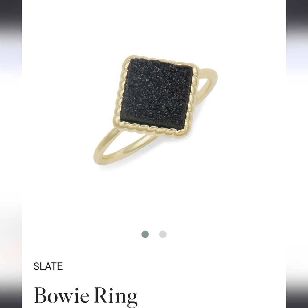 Slate Bowie Ring With Earrings | Ring Size 8